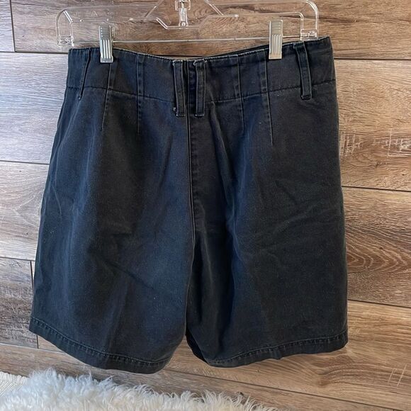 LIZ CLAIBORNE Ladies Black Cotton Wide Leg Shorts Size 10 - Picture 4 of 6